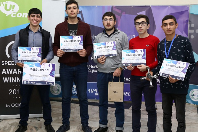Armenian students present their robots at Ucom-sponsored Technoweek 