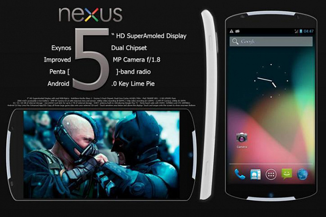 Google анонсировала производительный смартфон Nexus 5