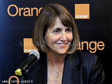 Press Conference of the vice-president France Telecom Christine Albanel